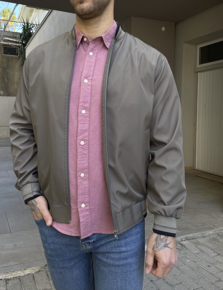 Dynamo Ανδρικό λαδί ελαφρύ Bomber Plus Size D1900L